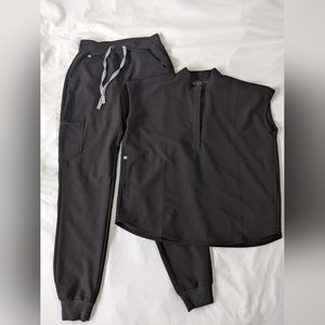 Figs Scrub Set BLACK